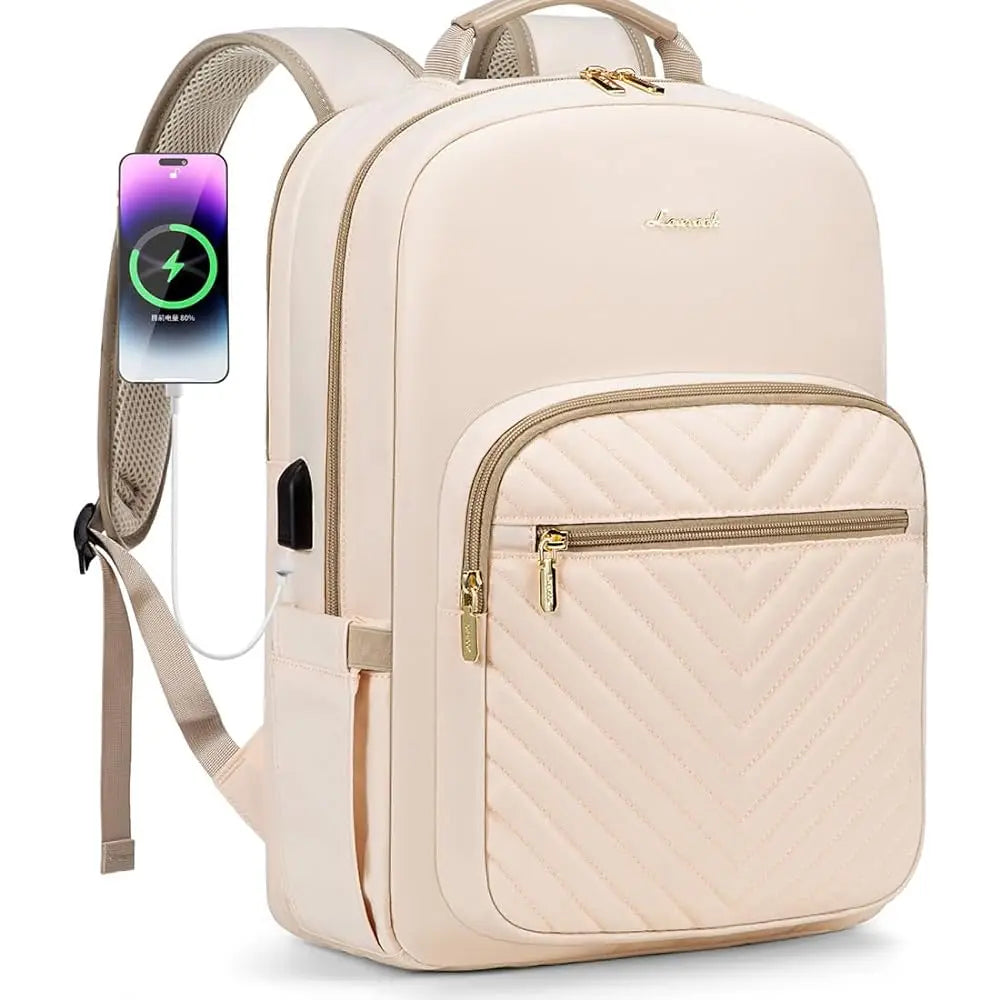 Waterproof Nylon Laptop Backpack for Women & Girls - 15.6 & 17-Inch College, School, Travel, and Business Bag