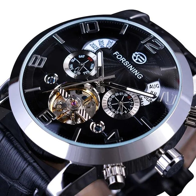 Forsining Luxury Tourbillon Automatic Watch for Men – Multifunction Mechanical Wristwatch with Fashion Dial | Classic Design | Reloj Hombre | Montre Homme Wangyu