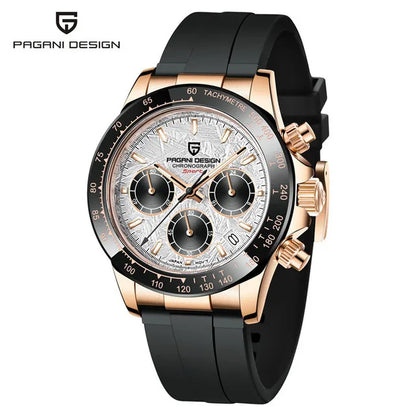 PAGANI DESIGN 1664 – Men's Luxury Quartz Chronograph Watch, Waterproof Business Sport Wristwatch with Date Function