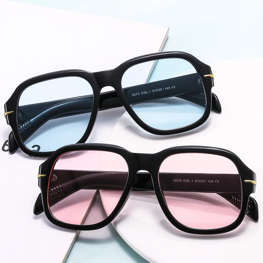 Oversized Lens Ultra-violet proof Unisex Men Women Korean Style Driving UV400 Europe and America Sunglasses