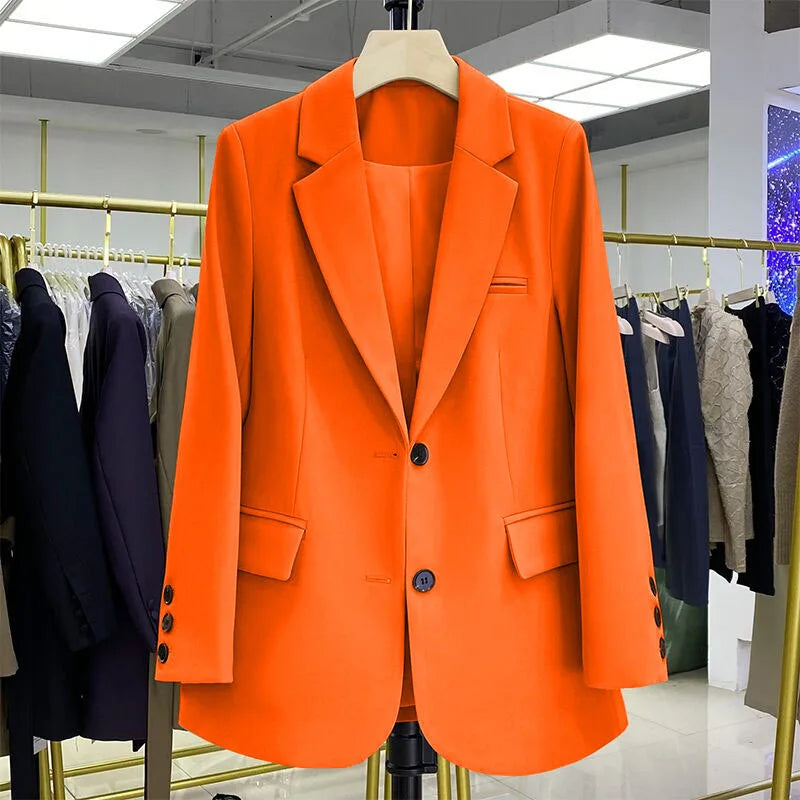 Stylish Women's Designer Long-Sleeve Loose Blazer – Casual Fashion Coats & Suits Ellen
