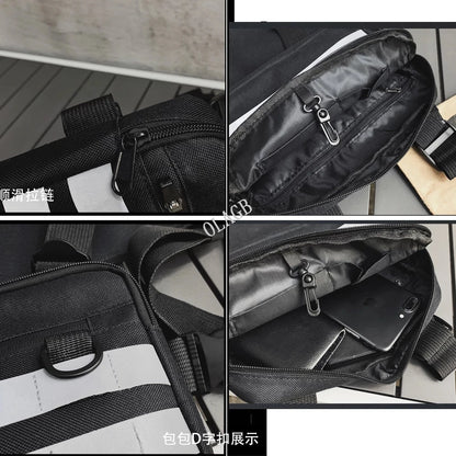 Men's Tactical Chest Rig Bag – Casual Outdoor Style Streetwear Messenger Bag with Molle Design, Small Oxford Vest Bag for Hip-Hop and Everyday Use Joel