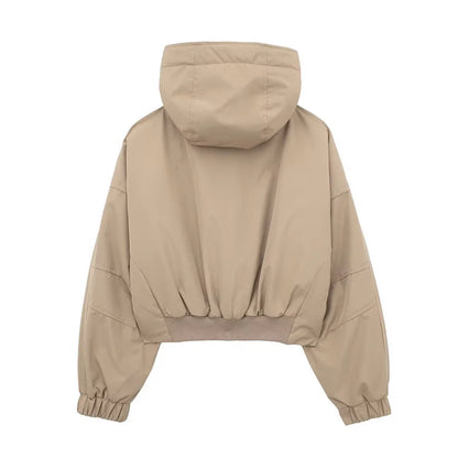 Women's Hooded Short Jacket - Casual Temperament Parka Coat Zenobia