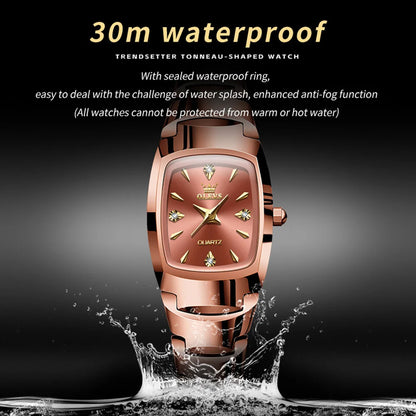 OLEVS 7006 Unisex Quartz Watch - Classic Black Stainless Steel Wristwatch for Men and Women, Perfect Lover's Gift
