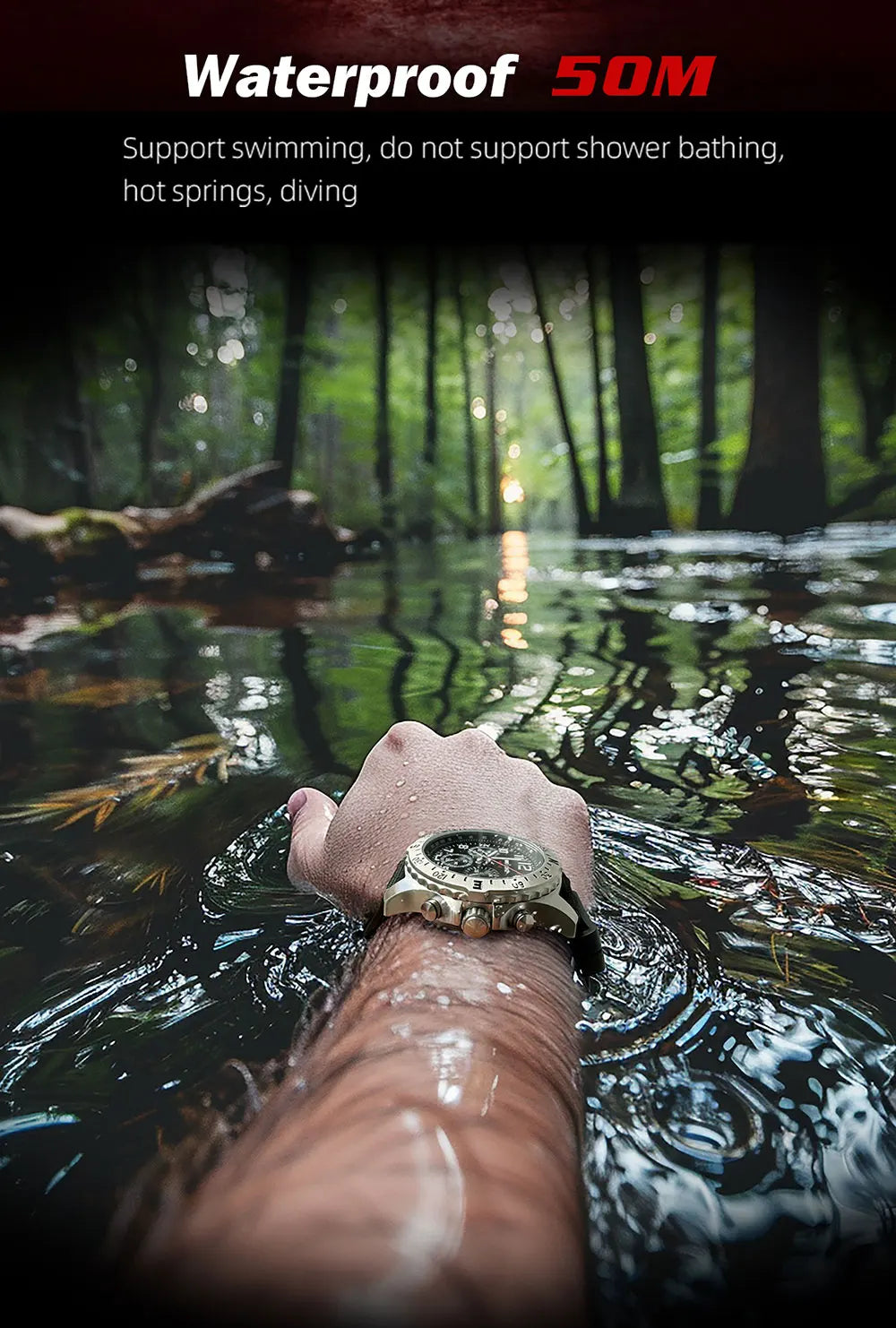 North Edge Mach2 Sports Watch – Solar-Powered Waterproof Chronograph with Stainless Steel Design