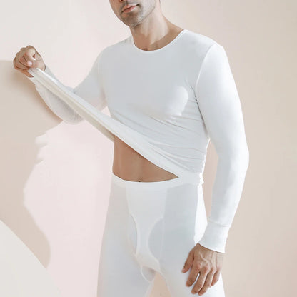 Men's Winter Thermal Underwear Set – Soft, High-Stretch, Thick, Warm O-Neck Tights for Maximum Comfort
