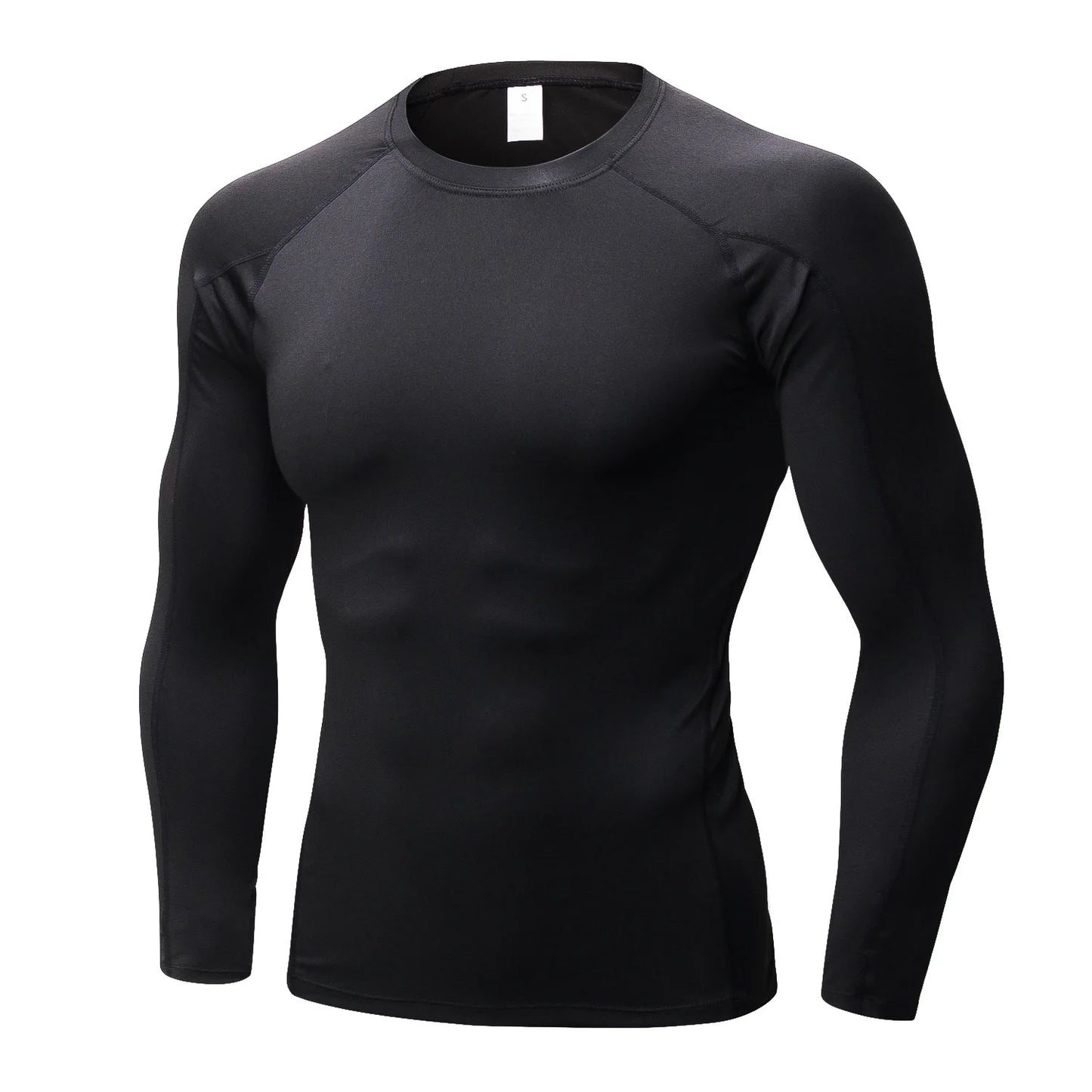 Men’s Long‑Sleeve Compression Shirt – Polyester Spandex Performance Athletic Top Renan