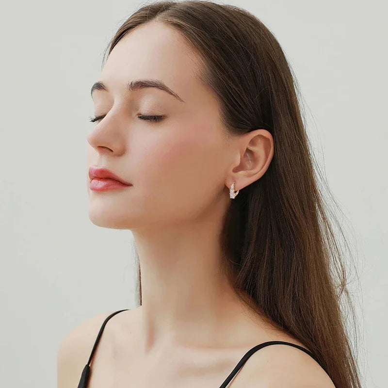 Elegant Moissanite Earrings | D/VVS Round Heart GRA Cut 925 Sterling Silver Unique Design Ellie