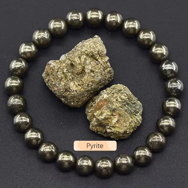 8mm Natural Stone Beaded Bracelet | Fashion Crystal Elastic Stretch Jewelry Gift Nia