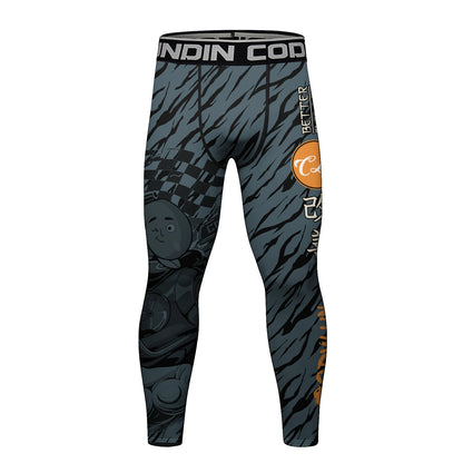 Cody Men’s 4‑Piece Gym Training Set – Compression Leggings, Thermal Shorts & Rash‑Guard Sportswear