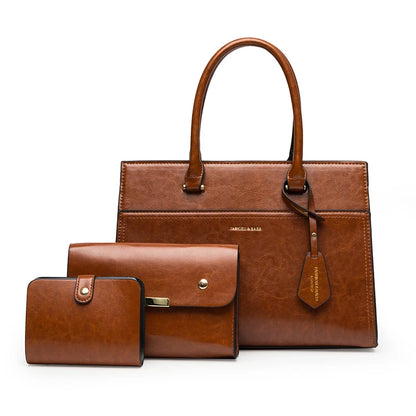 Trendy Women’s Handbag Sets – Fashionable High-Capacity Bags with Unique Cover and Clutch Cheska