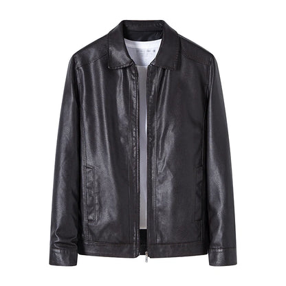 Autumn & Winter Slim-Fit PU Leather Jacket – Stylish, Trendy, and Handsome Outerwear for Men Geralt