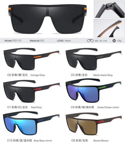 Men’s Large Frame Polarized Sport Sunglasses – UV Protection Shades for Outdoor Activities