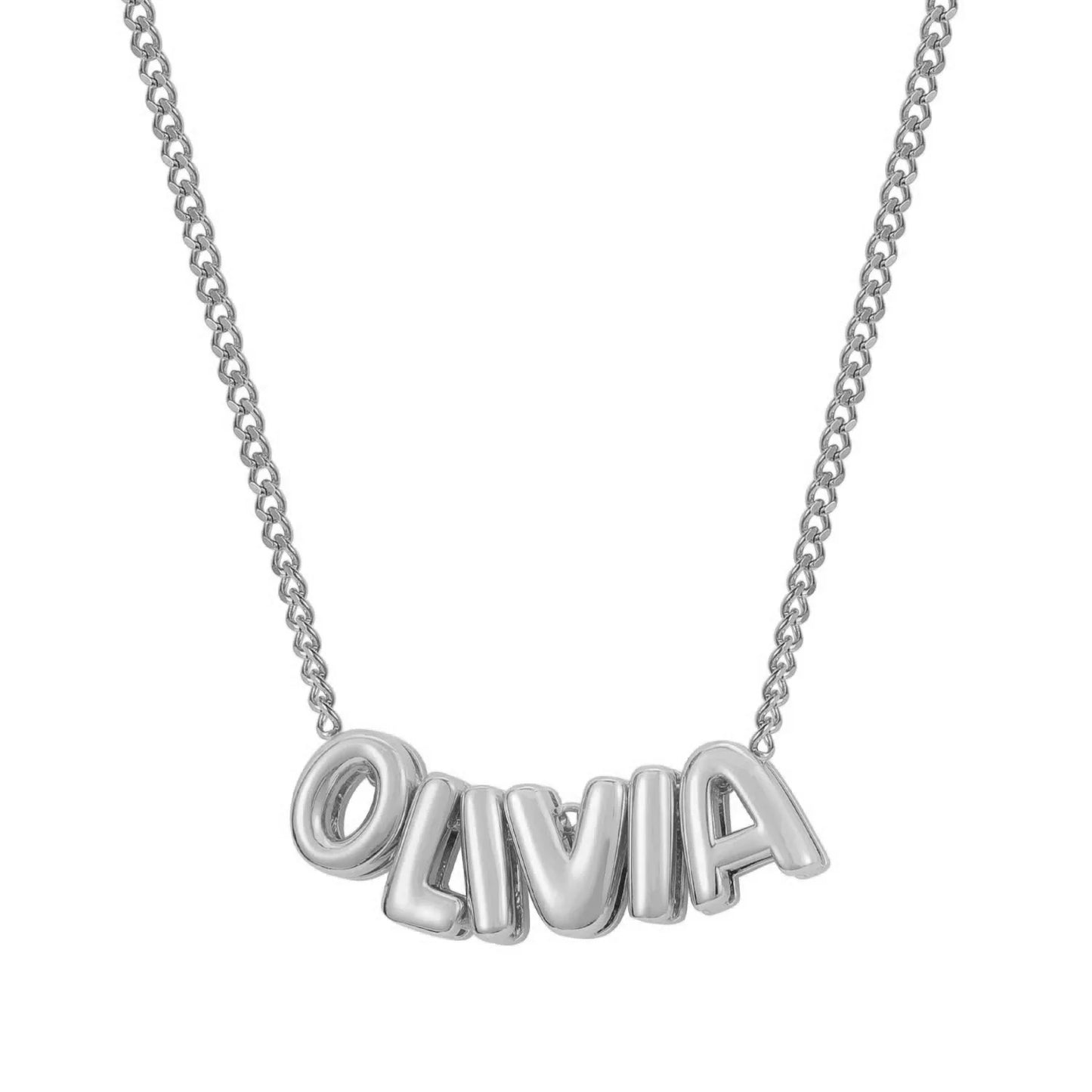 Personalized Custom Name Necklace – 18K Gold Plated Stainless Steel Letter Pendant Jewelry for Women & Couples