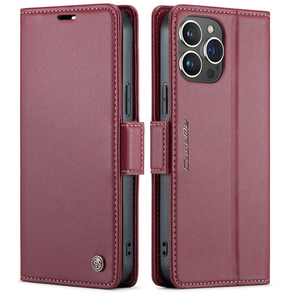 Magnetic Shockproof Leather Wallet Case – Luxury Kickstand with RFID Blocking for iPhone 14, 13, 12 Pro Max