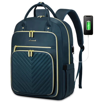 Women's 15.6-Inch Laptop Backpack - Stylish Work, Travel, and School Bag | Large Casual Sports & Business Backpack Selin