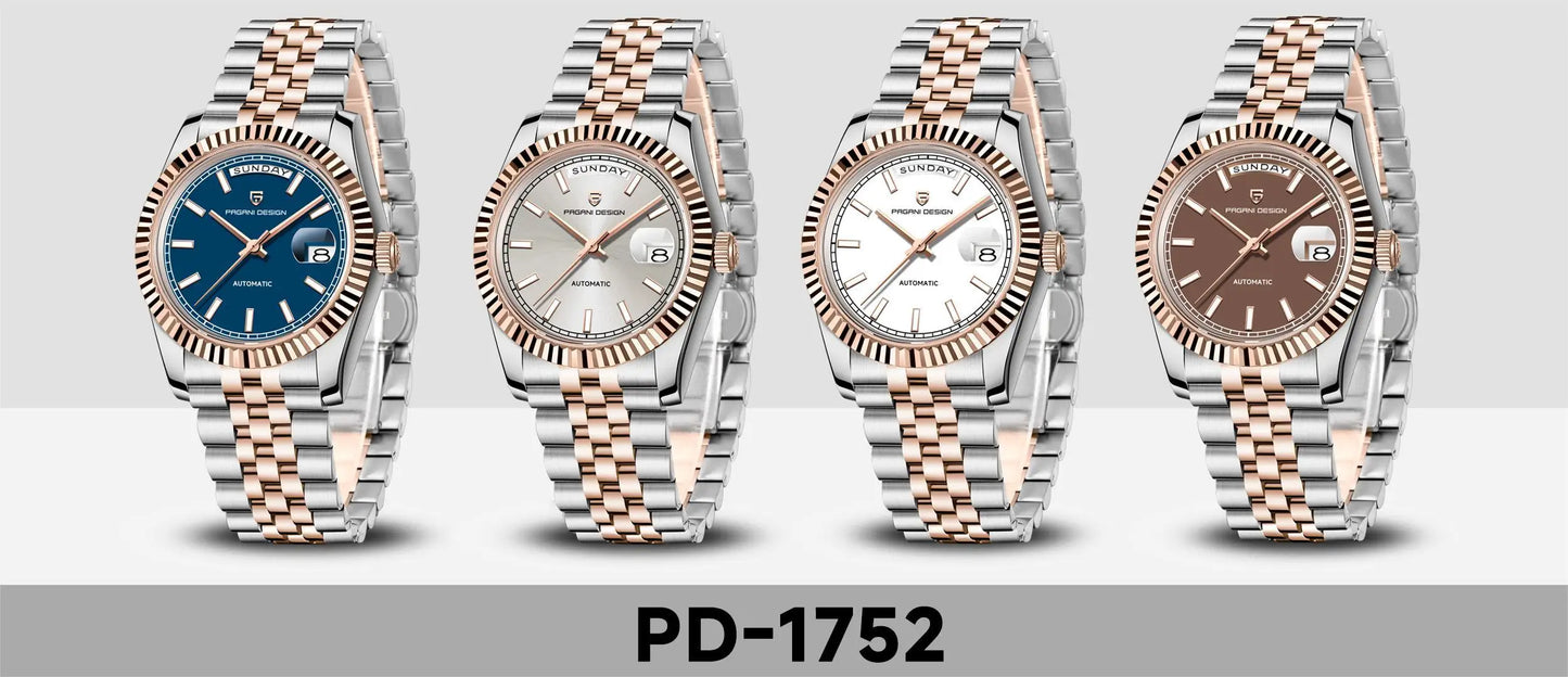 PAGANI DESIGN PD-1752 Rose Gold DD36 Men’s Mechanical Watch | 2025 Luxury Automatic Watch | Sapphire Glass | High‑End Wristwatch for Men