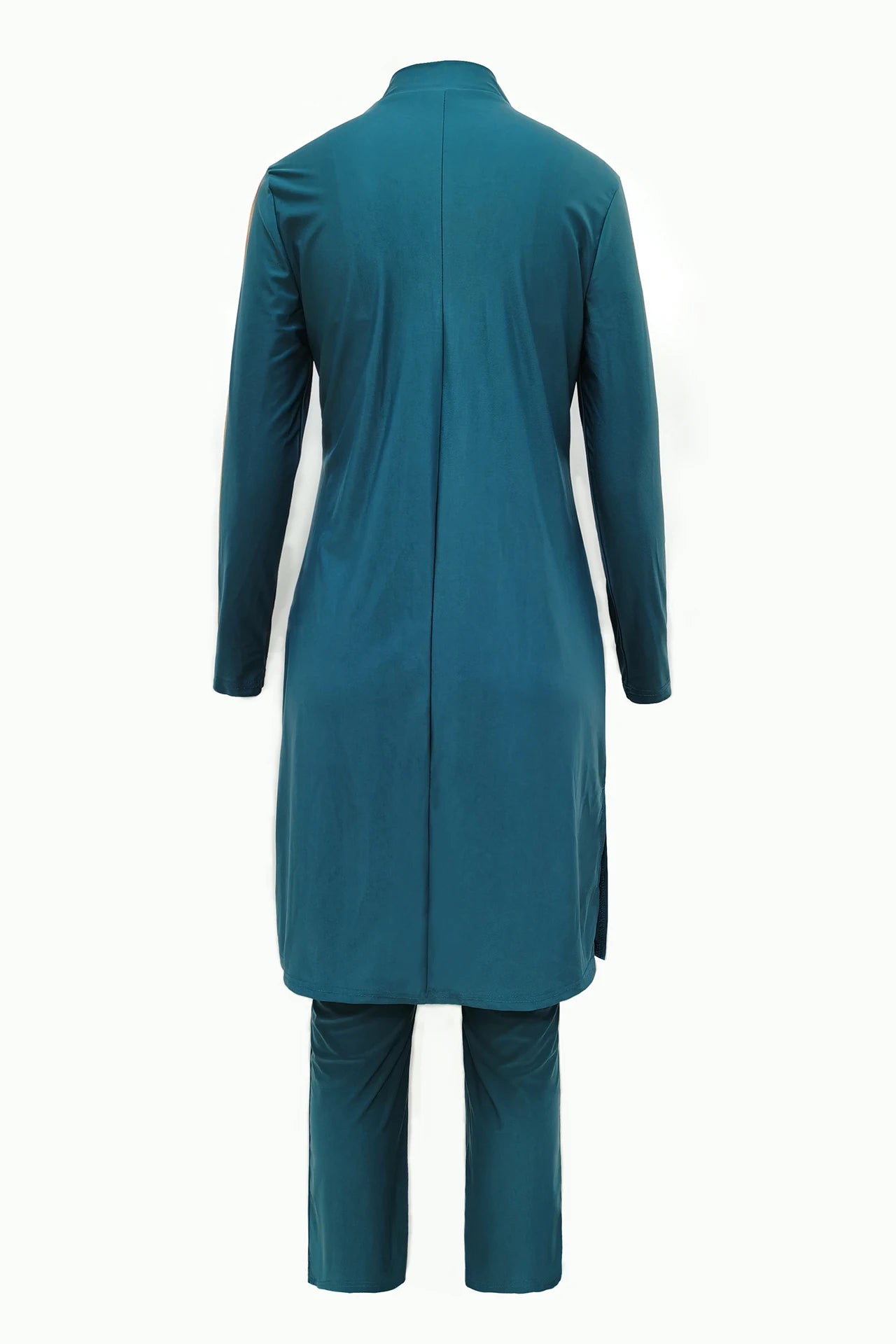 Blue Long-Sleeve Muslim Swimwear | Zipper 3-Piece Burkini with Hijab Hafsa