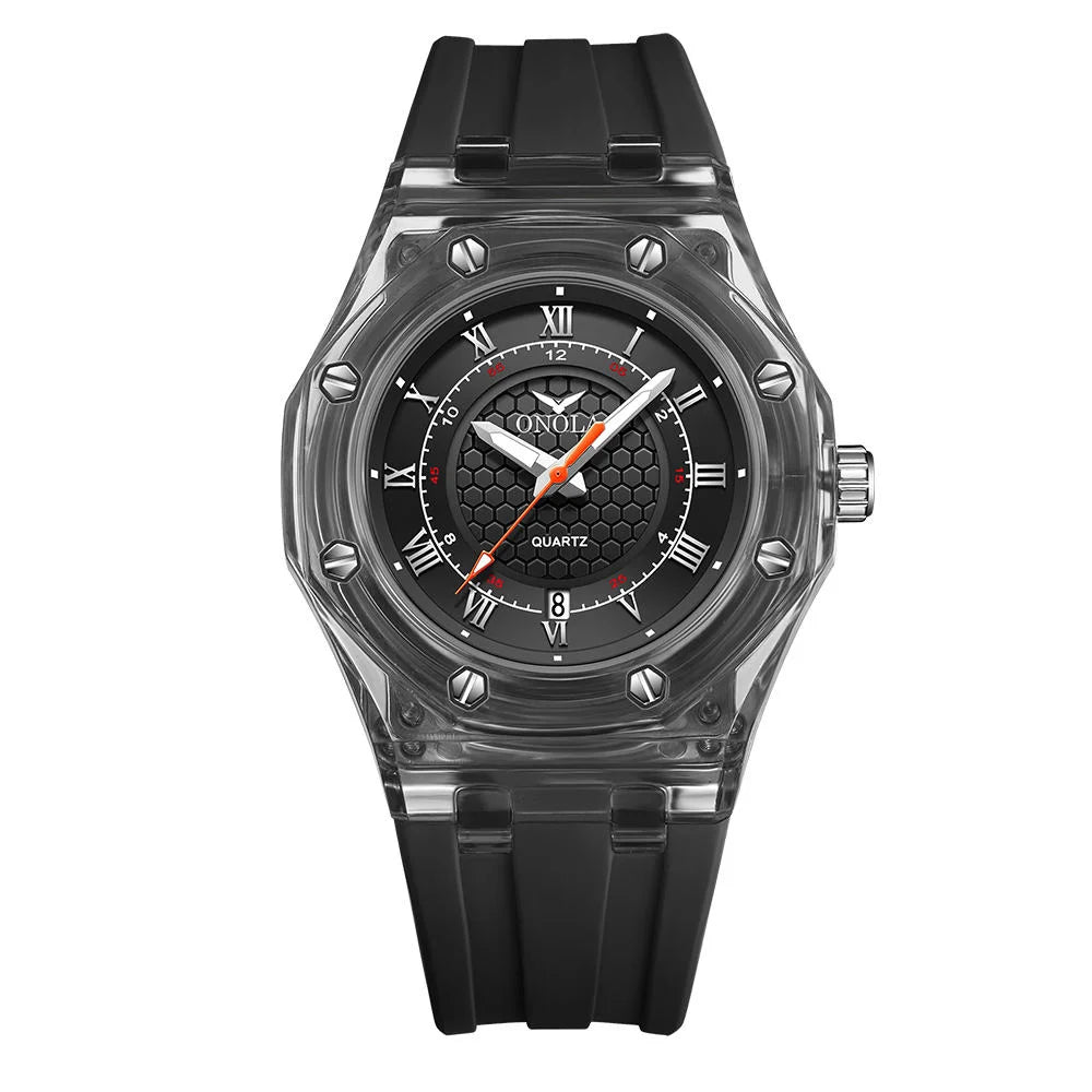 ONOLA 3857 Couple’s Quartz Watch – Simple, Casual Design, Waterproof Rubber Strap, For Men & Women