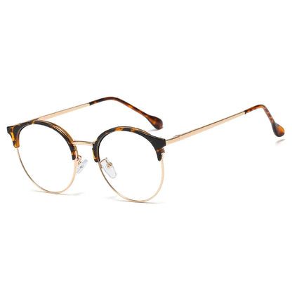 Vintage Round Metal Glasses Frames – TR90 Blue Light Blocking Eyeglasses for Women | Fashionable Eyewear Design