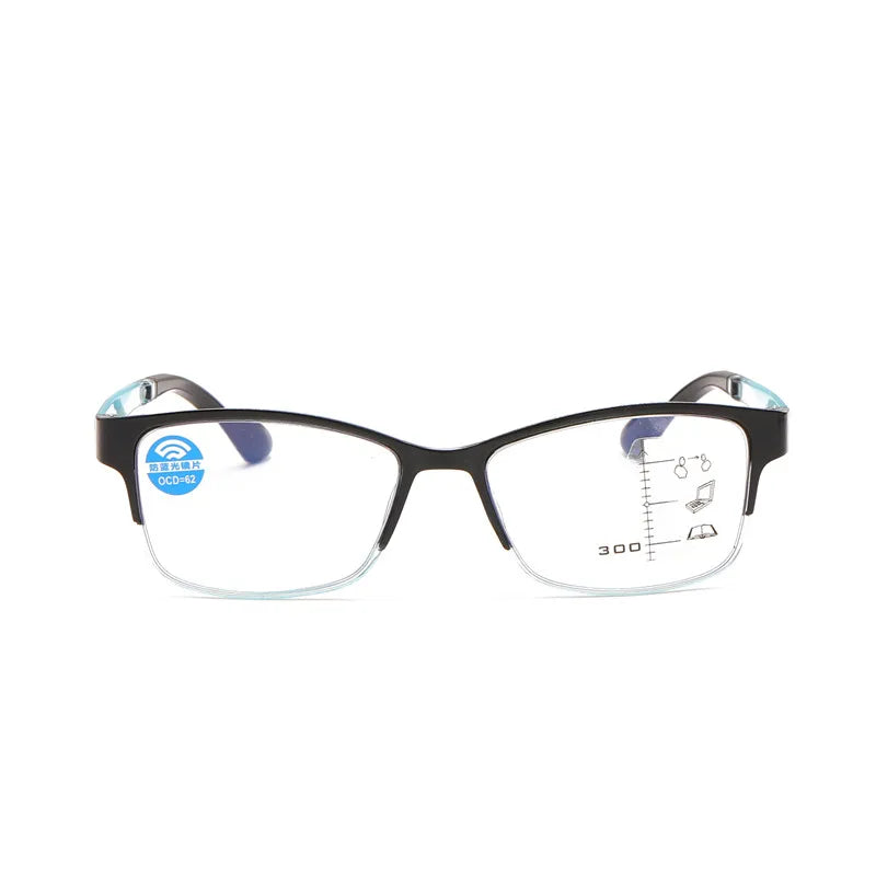 Progressive Multifocal Reading Glasses with Blue Light Protection – Full Frame Design for Near and Far Vision Estelle