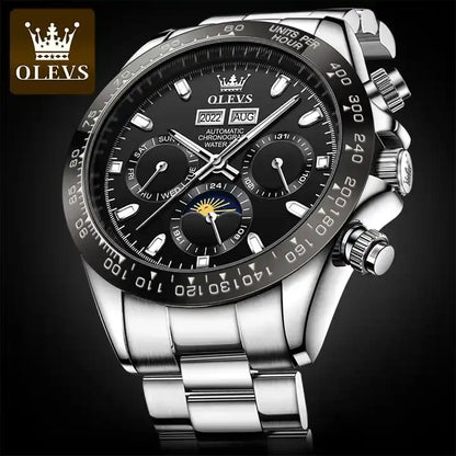 Olevs 6654 Business Sport Fashion Men Daily Life Waterproof Mechanical Watches Reloj Automatic Luxury Tourbillon Watch