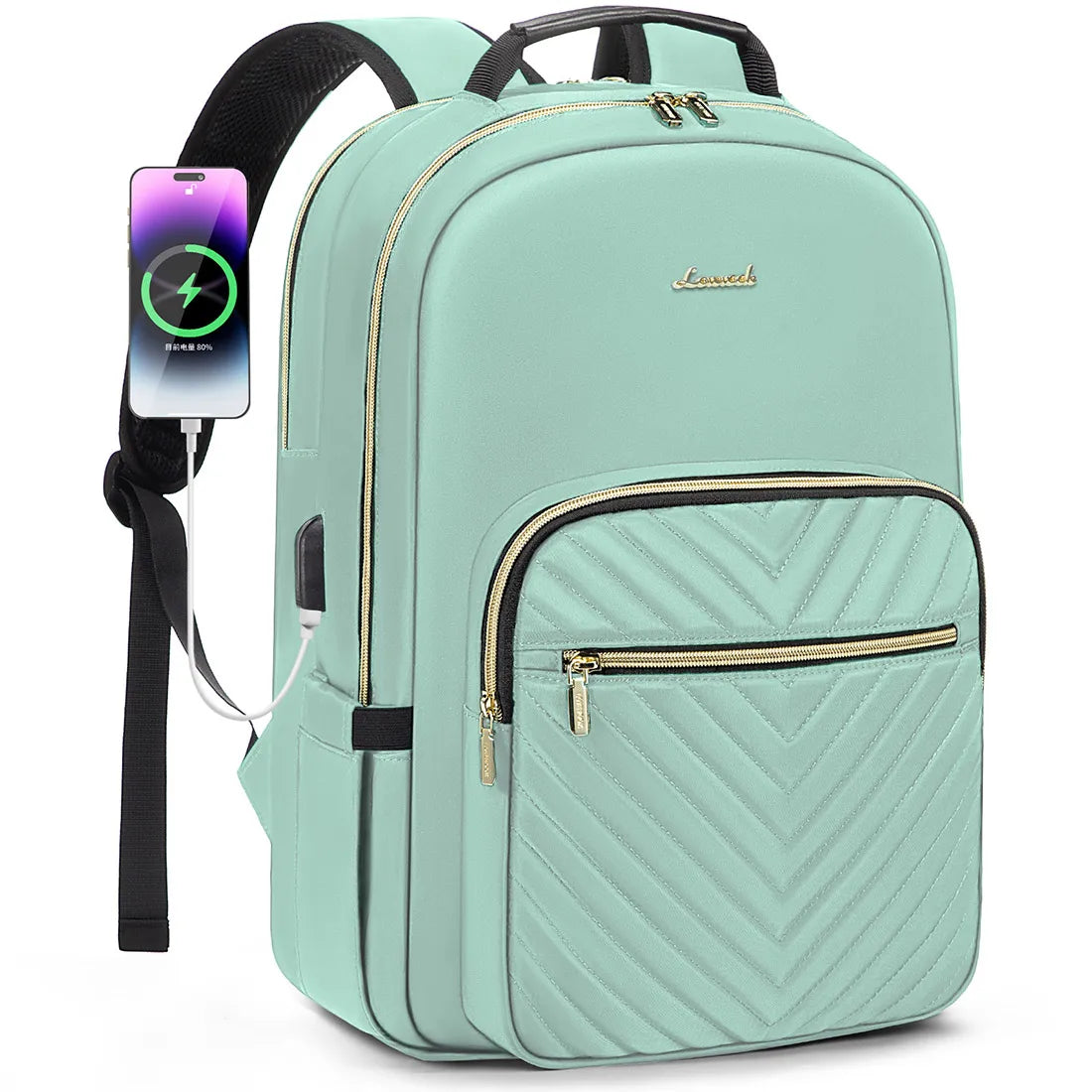 Waterproof Nylon Laptop Backpack for Women & Girls - 15.6 & 17-Inch College, School, Travel, and Business Bag