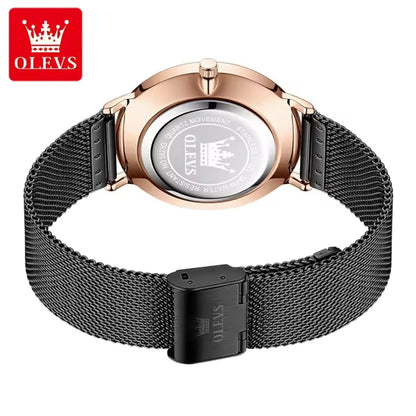 OLEVS 5623 Fashion Quartz Watch – Stainless Steel Band, Luminous Round Dial & Calendar Feature