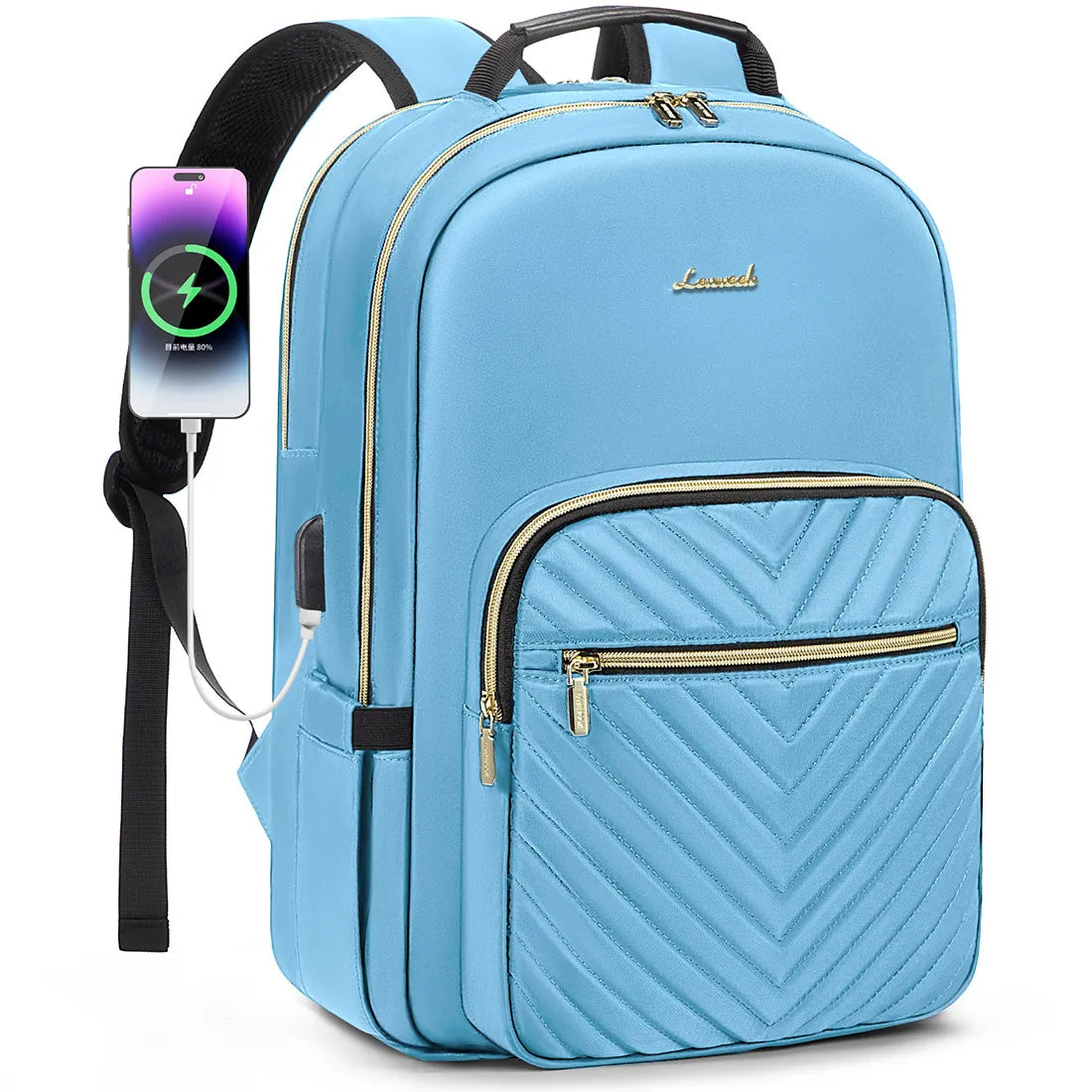 Waterproof Nylon Laptop Backpack for Women & Girls - 15.6 & 17-Inch College, School, Travel, and Business Bag