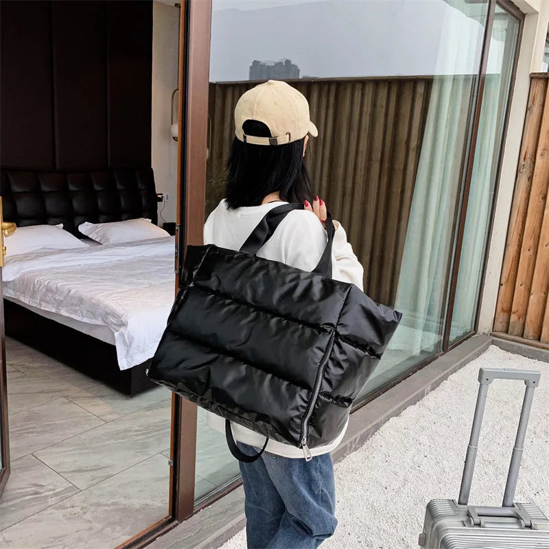 Tote Bag - Puffer Bags for Women | Stylish Handbags for Ladies | Yoga Mat Waterproof Purses Hershey