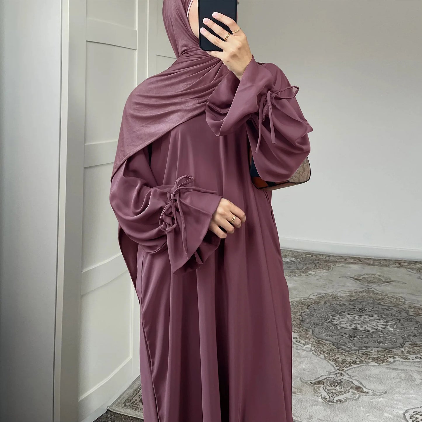 Flounce Sleeve Modest Abaya for Women – Big Hem Islamic Dress for Muslim Women Layla
