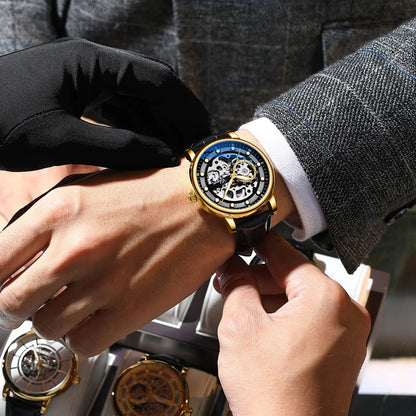 CHENXI 8843 Men’s Luxury Mechanical Watch – Automatic Skeleton Design, Waterproof Business Wristwatch