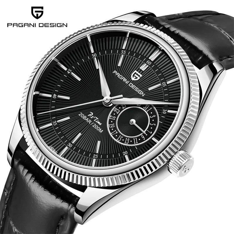 PD1689 PAGANI DESIGN Men’s Quartz Watch | Luxury Business Wristwatch with Sapphire Glass, Genuine Leather Strap, Waterproof