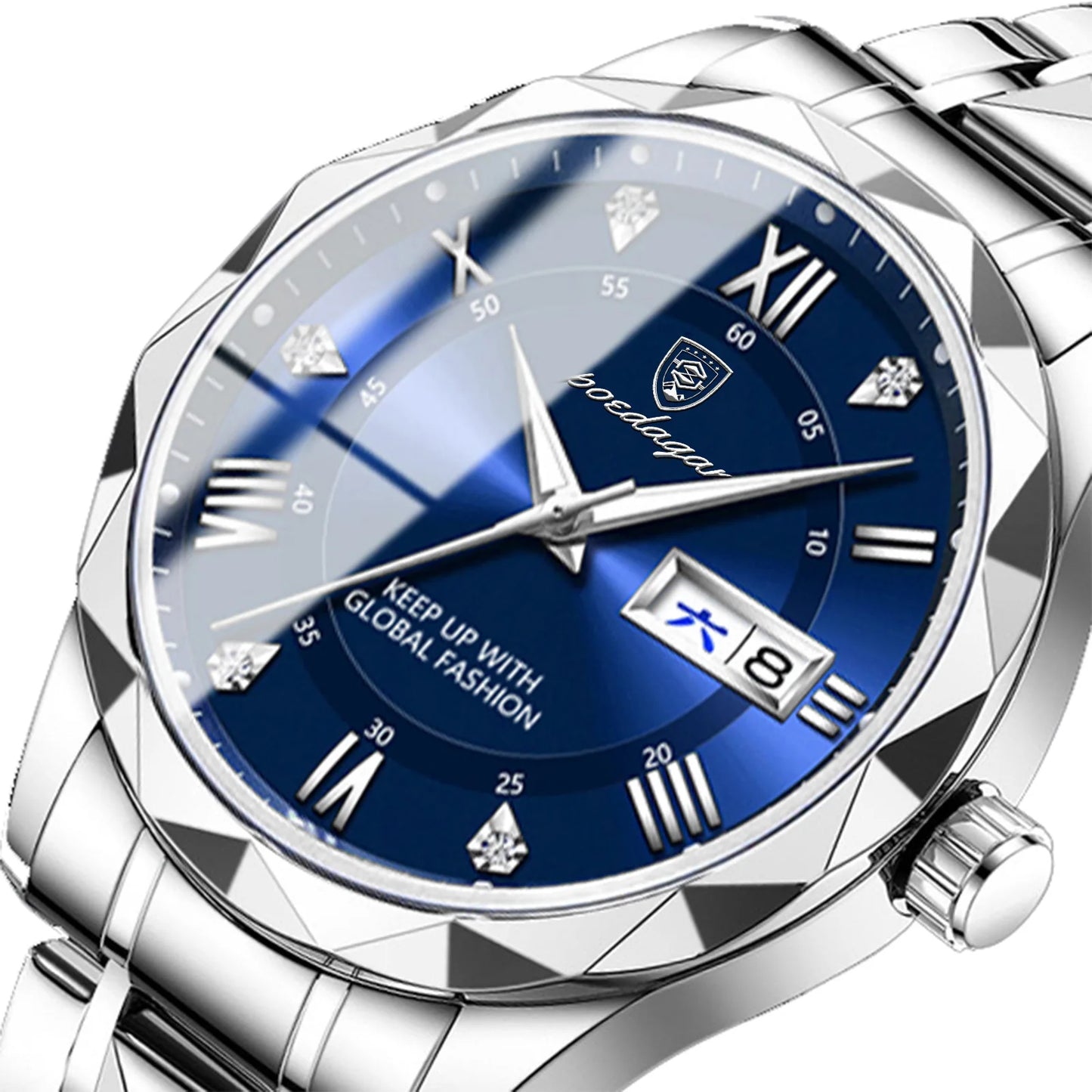 POEDAGAR 615 Waterproof Men's Watch – Luxury Quartz Wristwatch with Date & Week Display