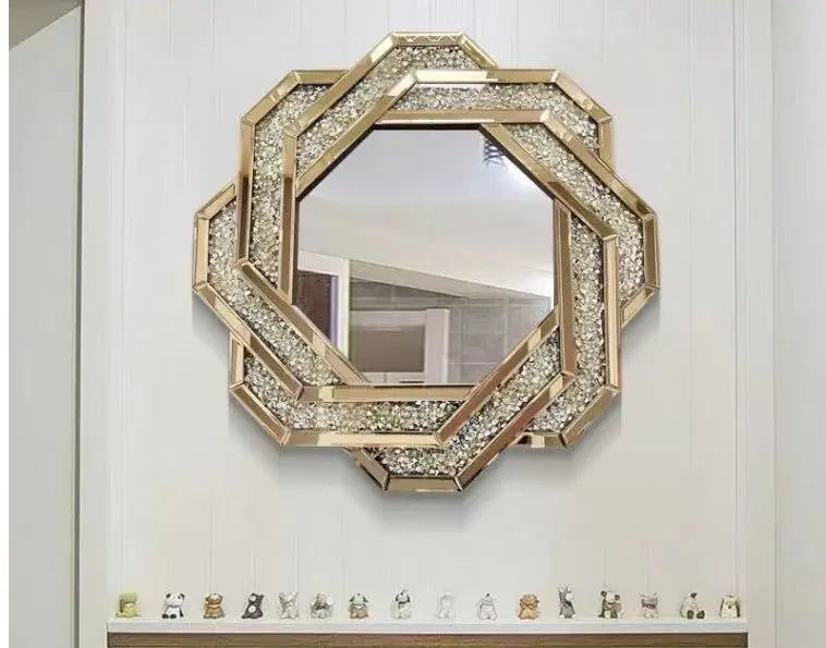 Large Wall Mirror – Luxury Art Frame for Bedroom, Bathroom, and Home Decoration