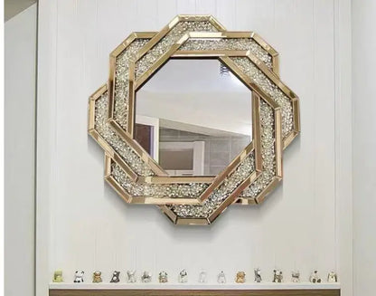 Large Wall Mirror – Luxury Art Frame for Bedroom, Bathroom, and Home Decoration