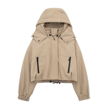 Women's Hooded Short Jacket - Casual Temperament Parka Coat Zenobia
