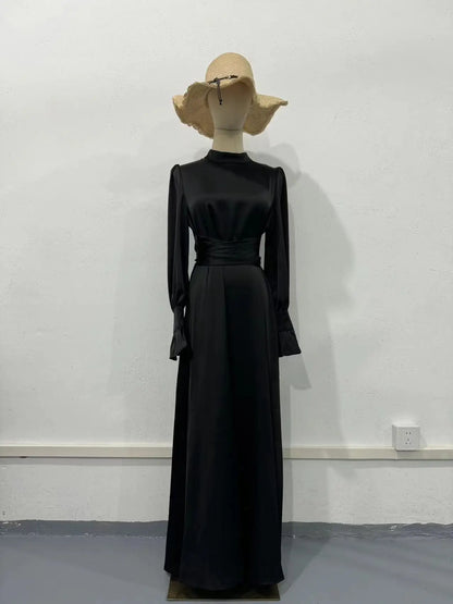 Women's Flare Sleeve Abaya with Belt Amina