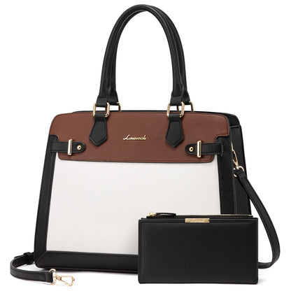 LOVEVOOK 2023 PU Leather Tote Bag Set for Women - 2pcs Handbags & Shoulder Bags Graciela