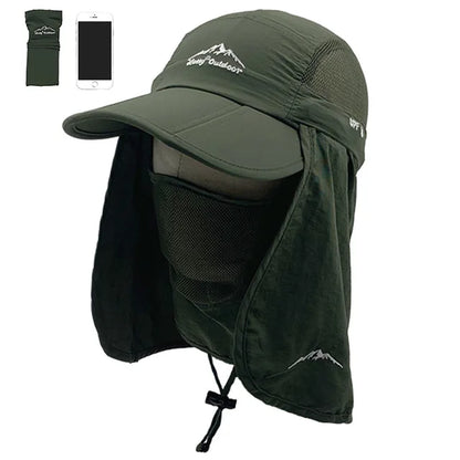 Foldable Waterproof UV Protection Visor Hat – Quick-Dry Baseball Cap with 360° Sun Shield for Men & Women, Fishing & Hiking Ross