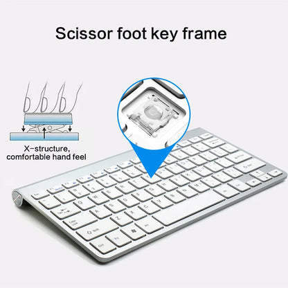 Portable Ultra-Thin Wireless Keyboard and Mouse Combo - Silent 2.4GHz Set for PC, Tablet, and Notebook