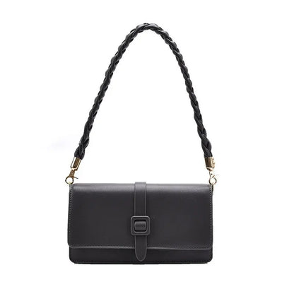 Casual Women’s Single-Shoulder Bag: Solid-Color Underarm Bag with Woven Strap Nylah