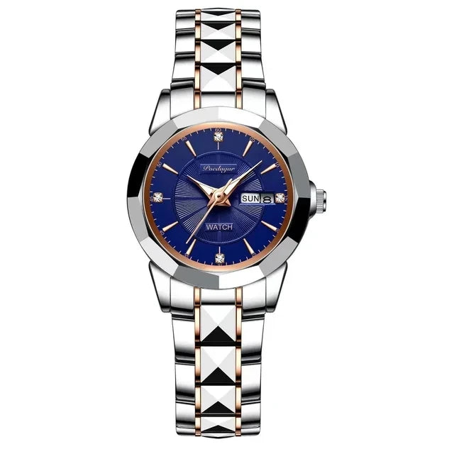 POEDAGAR 3074 Women's Luxury Watch – Casual Waterproof Quartz Stainless Steel Fashion Wristwatch for Ladies Corinne