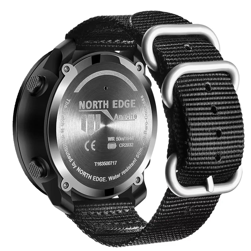 North Edge Apache Smartwatch for Men – Altimeter, Barometer, Compass, Waterproof Hiking Watch
