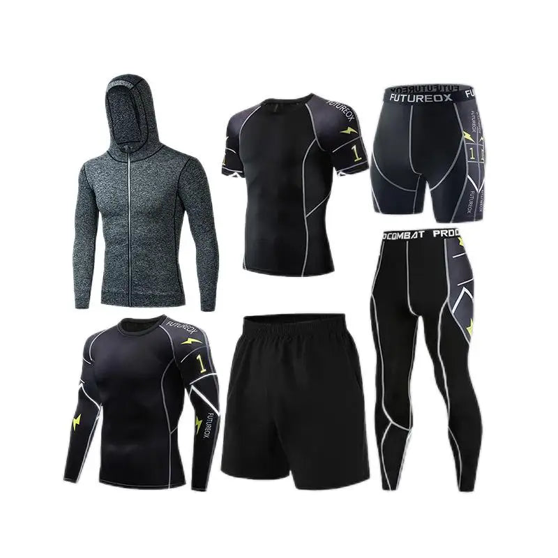 Men’s 6‑in‑1 Training Tracksuit Set – Sportswear Jogging Outfit (Survêtement Homme / Ropa Deportiva), Plus Size