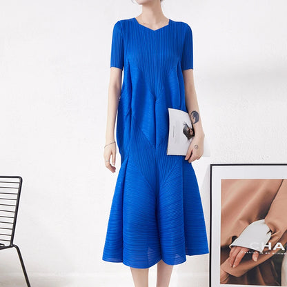 Women's Summer Casual Dress | Loose Elegant Irregular Cake Design, Short Sleeve Czarina