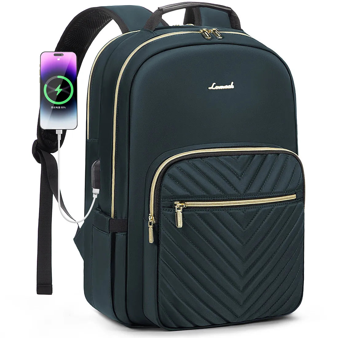 Waterproof Nylon Laptop Backpack for Women & Girls - 15.6 & 17-Inch College, School, Travel, and Business Bag