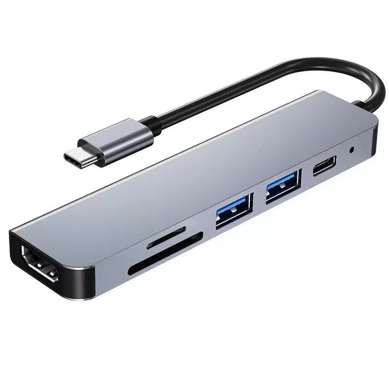 Multifunction 11-in-1 USB-C Hub – 4K 30Hz HDMI Multiport Adapter with 4 USB 3.0 Ports, 3.5mm AUX, and 11-Port Docking Station for Laptops
