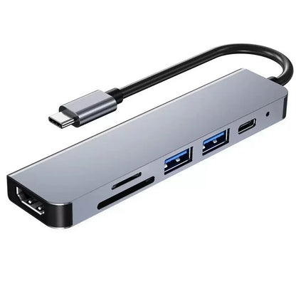 Multifunction 11-in-1 USB-C Hub – 4K 30Hz HDMI Multiport Adapter with 4 USB 3.0 Ports, 3.5mm AUX, and 11-Port Docking Station for Laptops