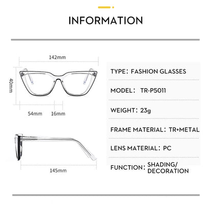 Stylish Cat Eye Blue Light Blocking Glasses for Women – High-Quality TR90 Computer Eyewear | Anti-Blue Light Frames Aira